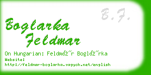 boglarka feldmar business card